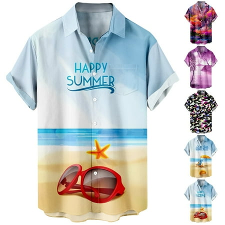 

Hawaiian Beach Shirt Short Sleeve Beach Shirt