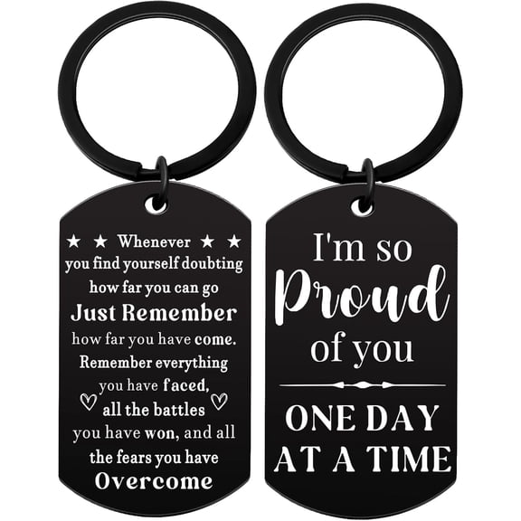 Sober Gifts Keychain Na Recovery Sobriety Gifts For Men Women Proud Of You Gifts Recovery I'm So Proud Of You