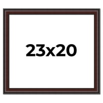 23x20 Frame Brown Round Mahogany Solid Wood Picture Frame | 1.625 Inch Moulding Width | with UV