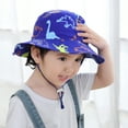 thumbnail image 6 of American Trends UPF 50+ Baby Boy Sun Hat Sun Protective Cute Wide Brim Summer Kids Beach Bucket Hats Toddler Sun Hats for Girl Navy Dinosaur XL, 6 of 7