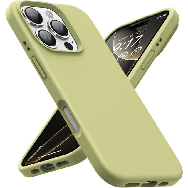 KOMI Designed for iPhone 16 Pro Case,Shockproof Liquid Silicone Protective Phone Case with Soft Anti-Scratch Microfiber Lining Ultra Slim Drop Protection Phone Cover 6.3 inch Cream Yellow