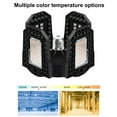 thumbnail image 4 of Kchsji LED Garage Light E27 Folding High Power 100W Industrial Quad Leaf Waterproof Ceiling Lamp Adjustable Bright Lighting for Workshop Garage Basement Industrial Areas Home Garage, 4 of 5