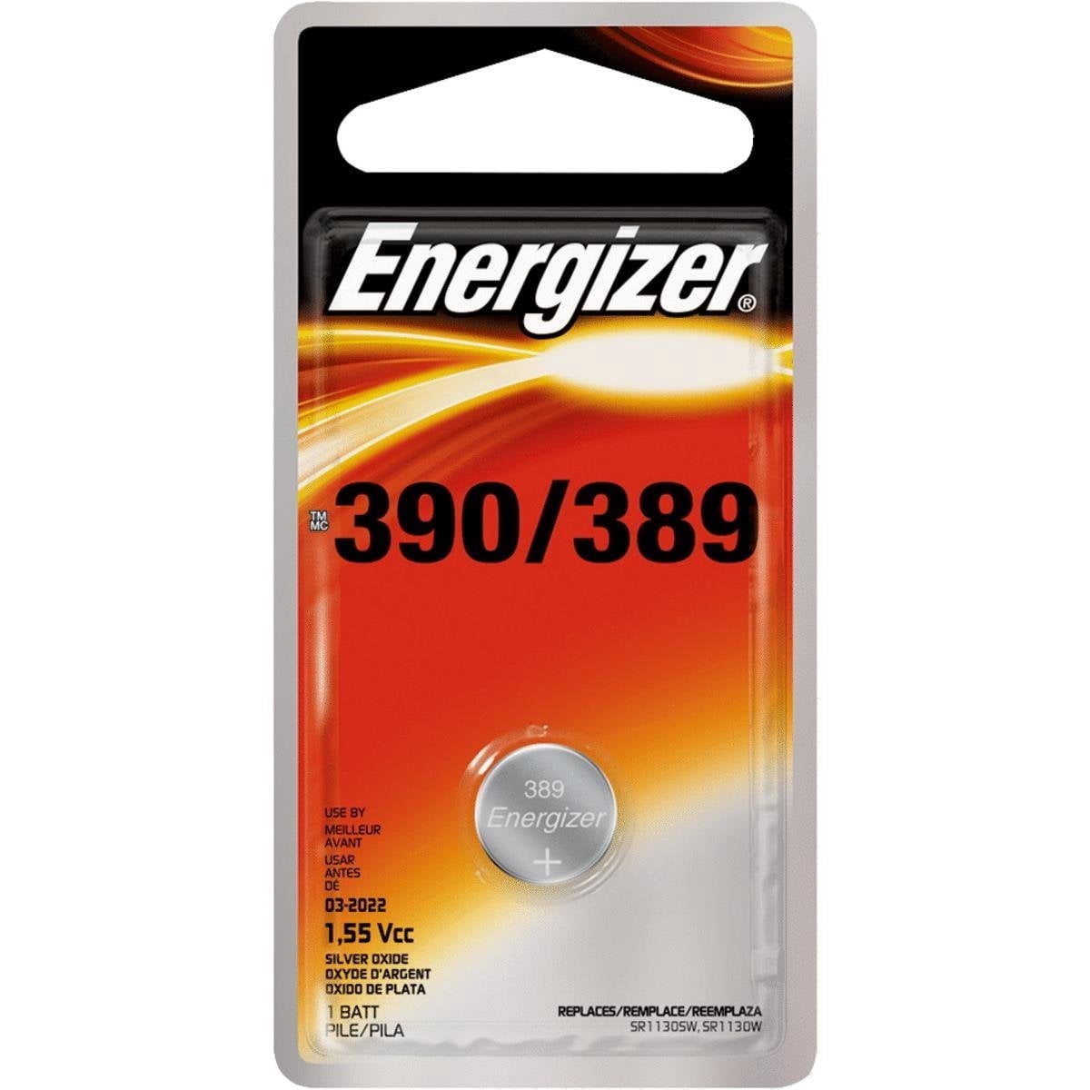 Energizer 389/390 Silver Oxide Batteries, 1.5V, 2pk, for Watches