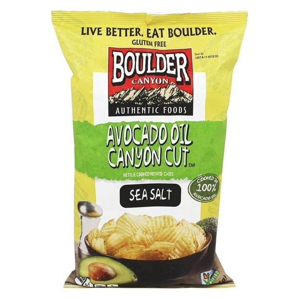 Boulder Canyon Kettle Cooked Potato Chips Avocado Oil Classic Sea Salt