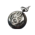thumbnail image 2 of The Black Pocket Watch with The Dragon Image Pocket Watch Necklace, 2 of 2