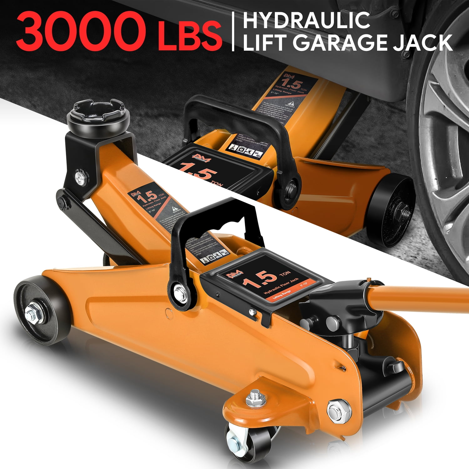 DNA MOTORING 2-Ton Low Profile Floor Jack – Pink Hydraulic Trolley
