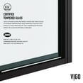 thumbnail image 5 of Vigo Vg6079gcl3076 Astoria 76" High X 30" Wide Pivot Framed Shower Door - Black, 5 of 7