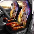thumbnail image 2 of FMSHPON Set of 2 Car Seat Covers Viking Boat The Beach Tiger Collage Painting Canvas Boat Wood Dragon Universal Auto Front Seats Protector Fits for Car,SUV Sedan,Truck, 2 of 5