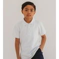 thumbnail image 2 of Unizone Uniforms Boy short Sleeve Polo shirt (Large, White), 2 of 6