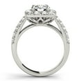 thumbnail image 3 of 1ct Round Diamond Halo Engagement ring in 14k White Gold, 3 of 3
