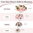 thumbnail image 5 of BLOSMON 13.7" Large Wedding Flower Ball for Table Centerpiece 2 Pcs of Artificial Dusty Pink Rose Flores arrangement bouquet for Dining Birthday Party Home Decor, 5 of 7