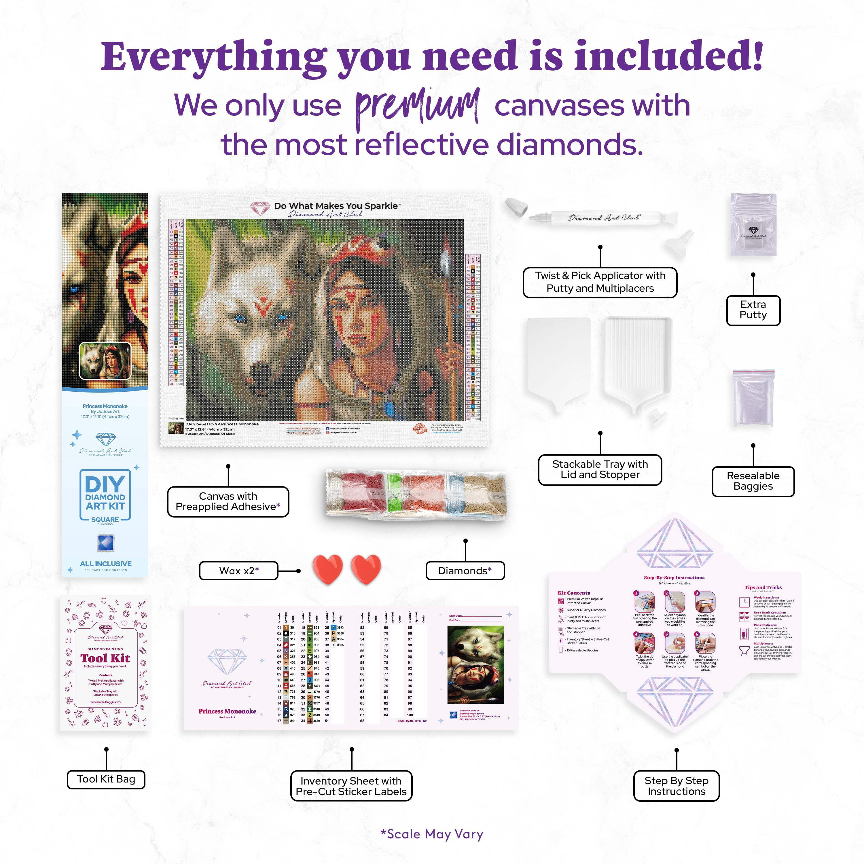 DIAMOND ART CLUB Princess Mononoke Diamond Painting Kit
