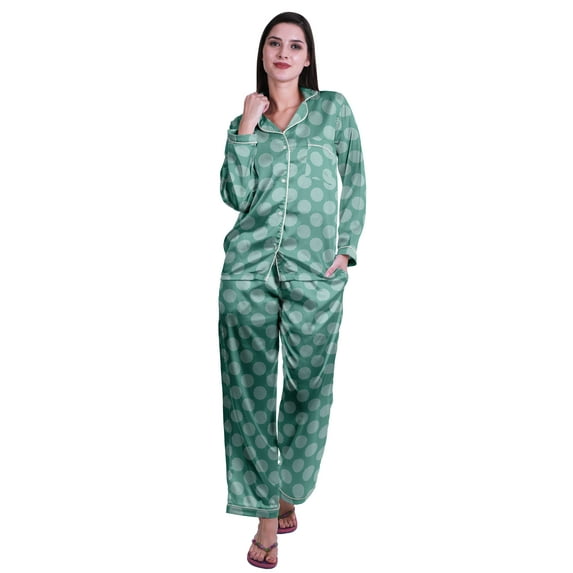 Moomaya Pajama Shorts With Pockets For Women Printed Sleepwear Pajama Nightdress