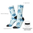 thumbnail image 4 of Cauagu Turtle Print Crew Socks for Women and Men,Adult Athletic Running Socks 1-Pair Sports Socks Work Gear Socks with Moisture Wicking, 4 of 6