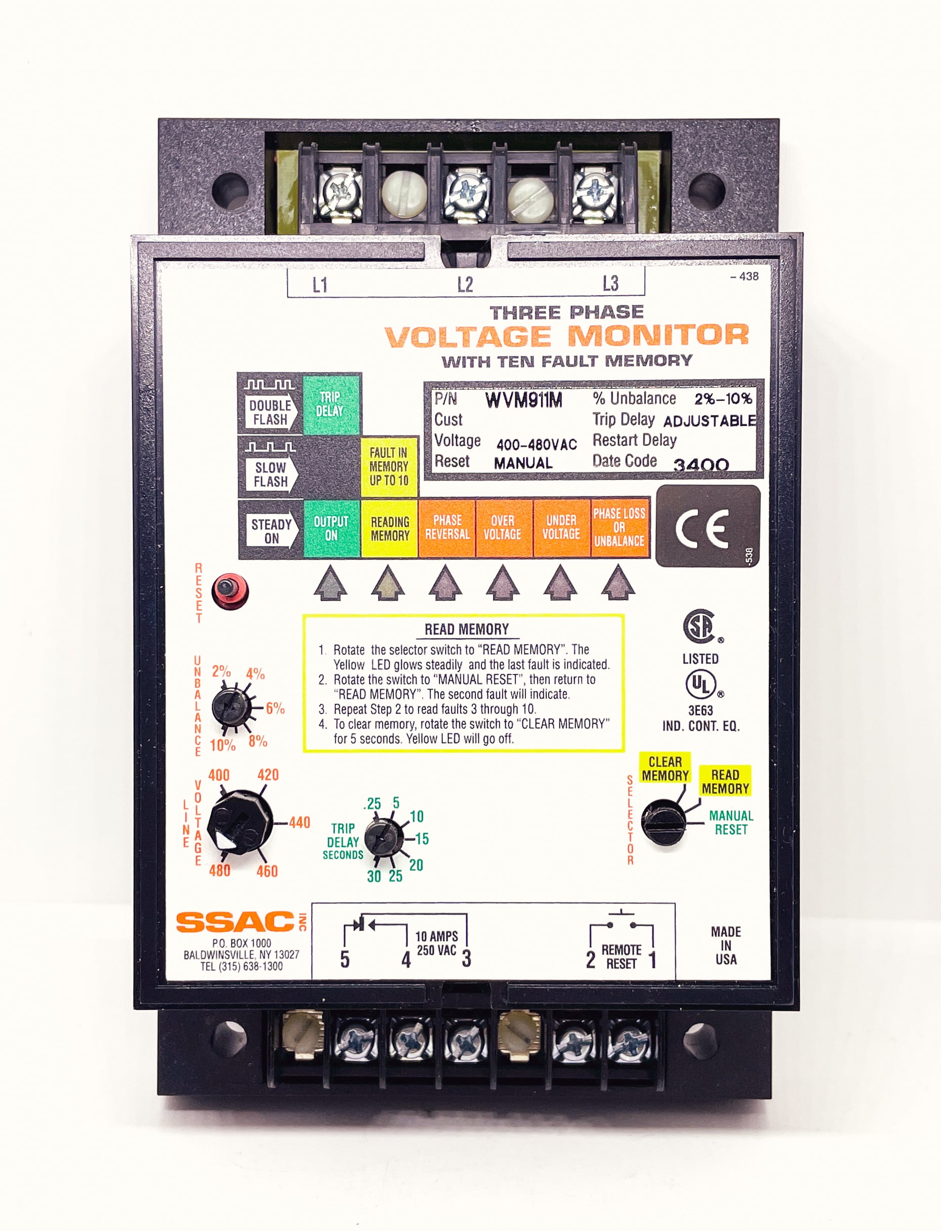SSAC 3PHASE VOLTAGE MONITOR