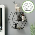 thumbnail image 2 of Luoshdecor Hexagonal Shelves Set Wall Mounted ,Iron Modern Metal Wall Shelf 3 Layer, for Living Room, Bedroom, Bathroom, Office, Kitchen, 2 of 6