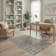 thumbnail image 2 of ODIKA 4'x6' Gray Fog Modern Abstract Geometric Striped Washable Area Rug Contemporary Minimalist Scattered Rectangle Block Pet Friendly, Non-Shedding for Bedroom, Reading Nook, 2 of 7