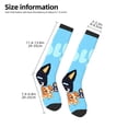 thumbnail image 2 of Masiiu Bluey Print Adult Crew socks, Comfortable Novelty Colorful Patterned, Breathable, Stylish Colorblock for Men Women, 2 of 6
