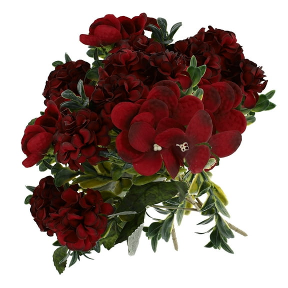 SOPOTUTU 2Pcs Red Artificial Flower Bouquet for Wedding Decoration, Home Decor, Party, and Event Floral Arrangement