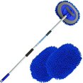 thumbnail image 1 of Kit de cepillos para lavado de autos GreatCool 62 con mango largo, color azul, 1 of 7