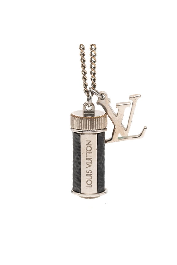 Pre-Owned Louis Vuitton Monogram Eclipse Collier Charms Chain Pendant Necklace M63641 Black...