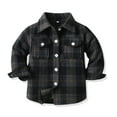 thumbnail image 6 of WOLLED Toddler Baby Boys Plaid Flannel Shirt Long Sleeve Plaid Button down Shirts Jacket Coat for Infant 6 Months to 12 Years, 6 of 8