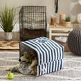 thumbnail image 3 of Bone Dry Pet Storage Collection Striped Paw Patch Bin, Large Rectangle, Navy, 3 of 5
