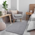 thumbnail image 3 of 2x3 Grey Area Rugs For Bedroom Living Room  Soft Modern Indoor Throw Low Pile Fluffy Small Rug Door Mat Washable Non Slip Entryway Carpet Home Decor, 3 of 6