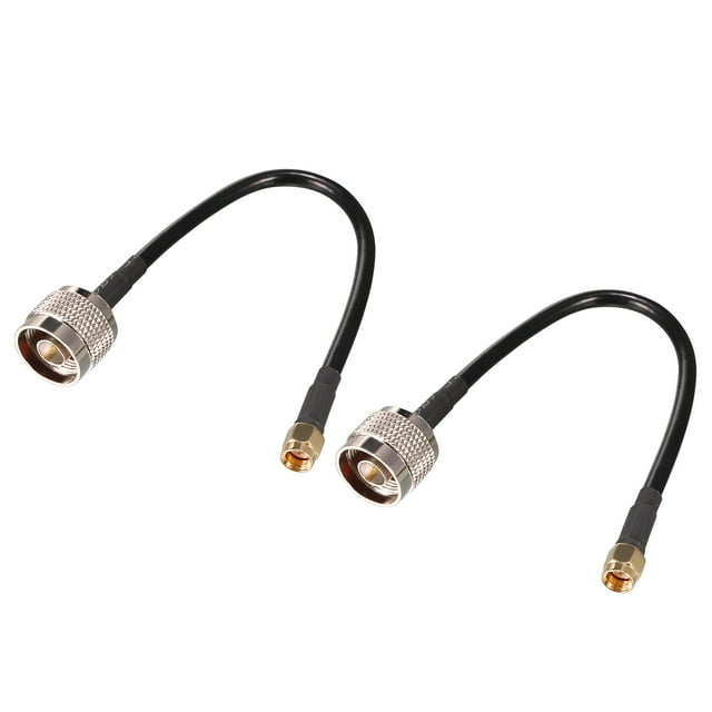 Adaptador de 2 piezas N macho a RP-SMA macho, cable coaxial pigtail RG58 de 20 cm