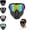Colored, variant on Detachable Full Face Goggle Mask, Grass Cutting Mask Dustproof and High-Definition Lenses Detachable Adjustable