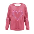 thumbnail image 3 of Vetsdori Valentine Shirts for Women Spring Tops Pullover Crew Neck, Love Heart Gifts for Girlfriend Womens Sweatshirts Loose, 3 of 4