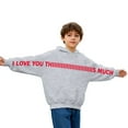 thumbnail image 3 of FUZHIQ Hoodies for Girls 10-12, A Wearable Hug Kids Cute Christmas Hoodies Announces "I Love You This Much" Across the Sleeves Unisex Crew Neck Cozy Pullover Sweatshirt, 3 of 6