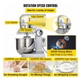 thumbnail image 4 of Commercial Food Mixer 15Qt 600W 3 Speed Adjustable Heavy Duty Mixer Stainless Steel Bowl Dough Hook Whisk Beater for Bakery Restaurant Pizza, 4 of 7