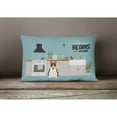 thumbnail image 4 of Carolines Treasures CK7840PW1216 Dark Brindle Bull Terrier Kitchen Scene Canvas Fabric Decorative Pillow 12H x16W, 4 of 4