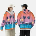 thumbnail image 6 of Gaeub Beach with Palm Trees Men's and Women's UPF 50+ Long-Sleeved Sun Protection Clothing, Fishing Shirt Long Sleeve Zip - Small, 6 of 9