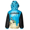 thumbnail image 5 of Minecraft Creeper Steve Big Boys Zip Up Puffer Jacket Toddler to Big Kid, 5 of 5