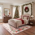 thumbnail image 2 of KUETH 5'x7' Christmas Machine Washable Area Rug, Non-Slip Rugs for Living Room, Bedroom and Dining Area, Beige, 2 of 7
