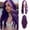 Purple, variant on Women's Long Wavy Wig, Black with White Streak Synthetic Hair Wig for Cosplay, Halloween Costume, Themed Party, Daily Wear, Natural Body Wave Wig for Female