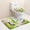 thumbnail image 1 of ABPHQTO Golden Retriever Perro Mariposa Juego de alfombras de baño de 3 piezas Alfombra de baño Alfombra de contorno y tapa de inodoro, 1 of 2