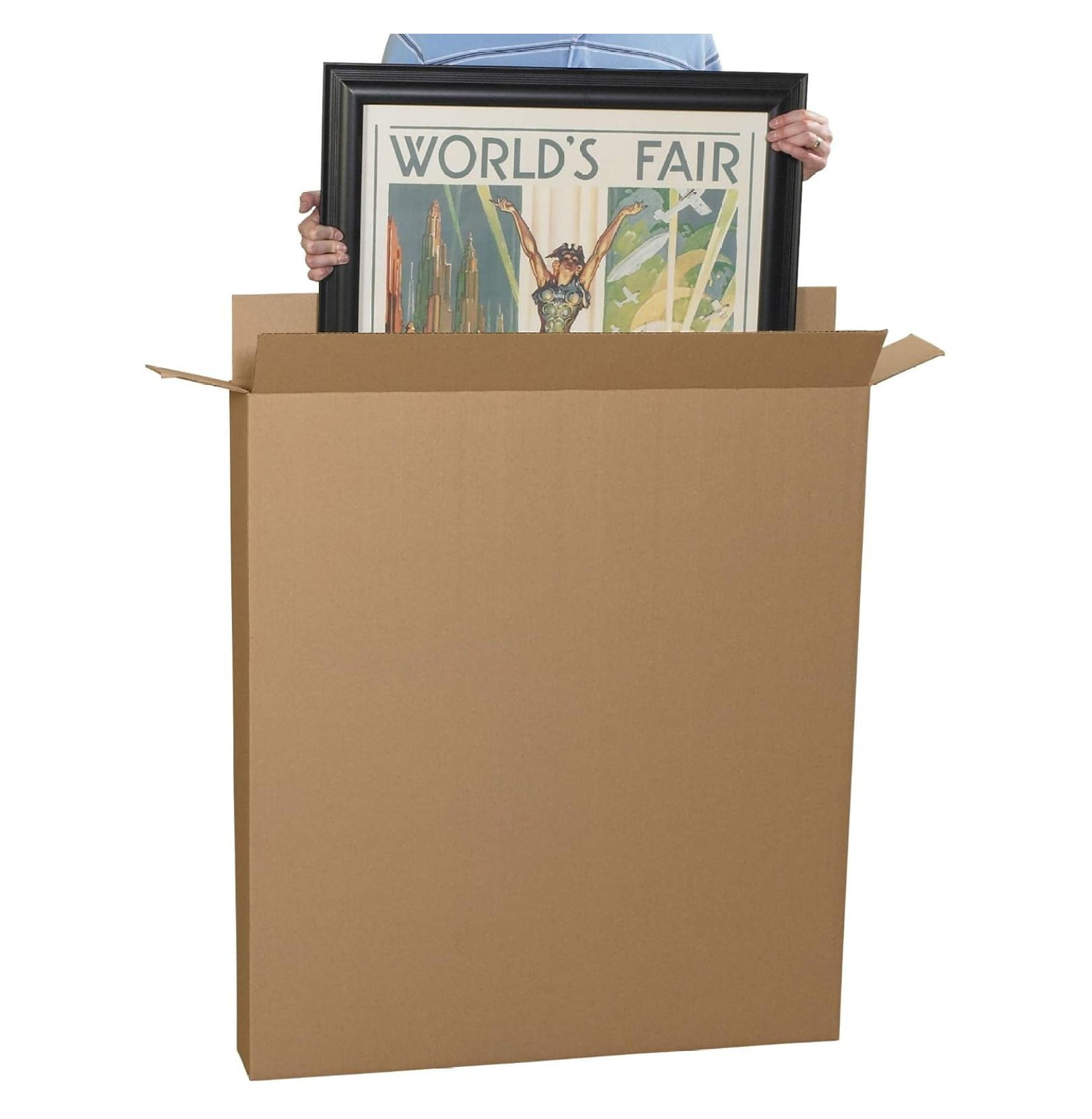 28538FOLMS Side Loading Moving Boxes, 28"L x 5"W x 38"H, (Pack of 20)