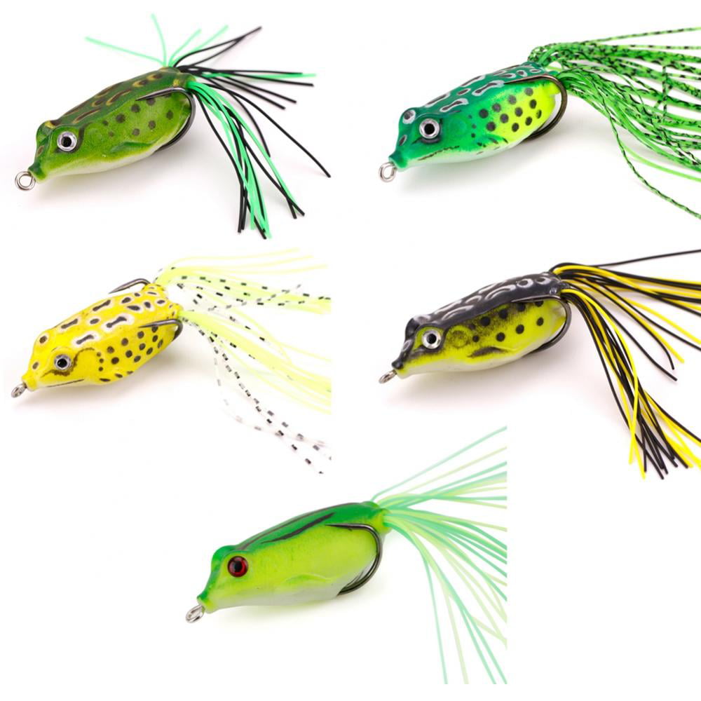 Artificial Fishing Lures Silicone Frog Bass Bait Hook Topwater Crankbaits Tackle