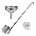 thumbnail image 1 of MasteelfCA 1 Set Kitchen Funnel with Ladle Oil Wine Filter Stainless Steel Funnel Filter, 1 of 7