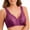 Purple, variant on Front Button Sports Bra Large Size Steel Ring Underwear Front Vest Vest Lace Bra