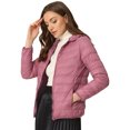 thumbnail image 1 of Chaqueta Liviana Corta Gruesa Plegable Con Capucha Para Mujer Rosa S, 1 of 6
