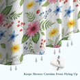 thumbnail image 6 of Pioneer Flower Floral Print Pattern Shower Curtain 72"x72", Bathroom Decorative Shower Curtain Set with 12 Hooks, Waterproof Washable, 6 of 6