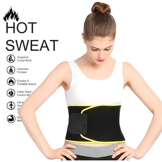 Rdeghly Women Waist Trimmer Belt Sweat Band Wrap Tummy Stomach Weight Loss  Fat Burner SL 