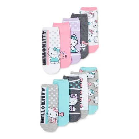 Hello Kitty Women's No Show Socks, 10 Pack