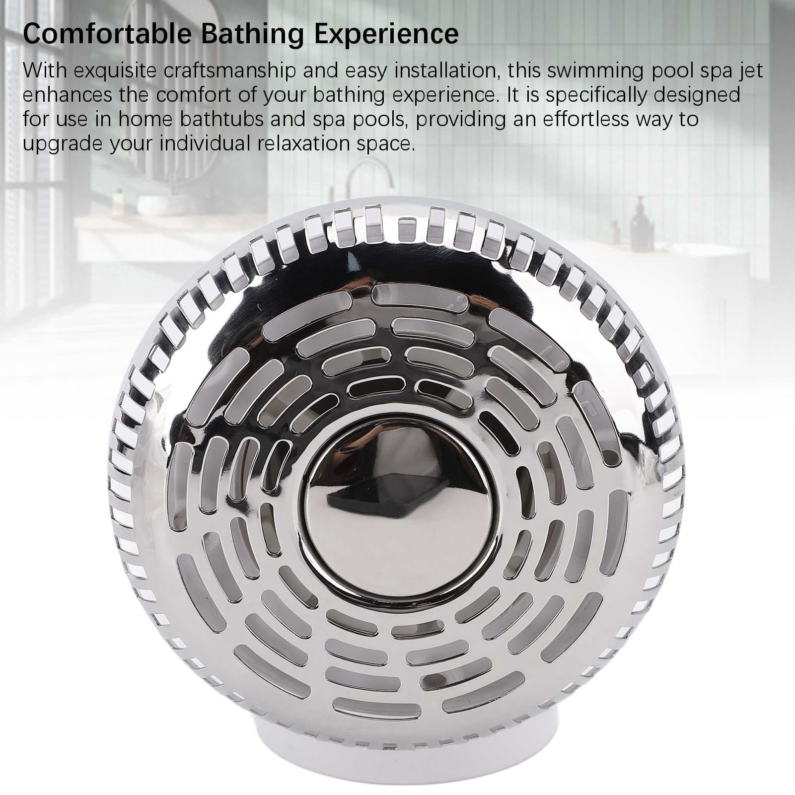 Unbranded Bathtub Jet Nozzle, 304 Stainless Steel & PVC Detachable Exquisite Water Outlet Pool Jet Nozzle for SPA Massage Tub, Hot Tub, and Hydrotherapy Pools