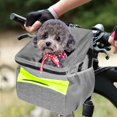 thumbnail image 1 of Zshan 1pc Bike Basket, Foldable Front Bike Basket, Quick Detachable for Bicycle Baskets for Dogs,Cat,Rabbit, Pet Handbag, Shopping, Camping and Outdoor (Black), 1 of 4