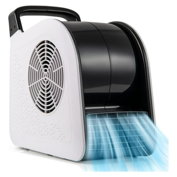 High Velocity Blower Fan, 3-Speed Utility Air Mover - 325 CFM Portable Floor Fan for Drying, Cooling, Ventilation - Garage, Job Site, Home Black   White 13 x 7 x 13 inch